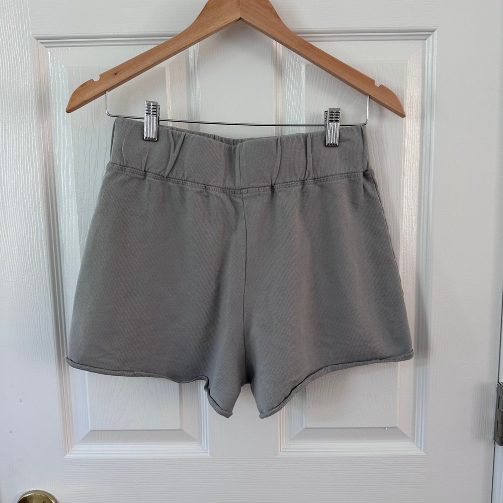 James Perse Gray Cotton Drawstring Shorts in Size Small Preowned - Picture 2 of 7